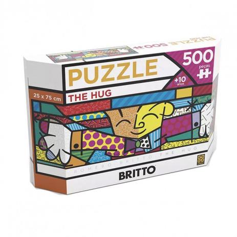 Quebra Cabeca Panorama Romero Britto The Hug - Grow Menor preço em Quebra Cabeca Panorama Romero Britto The Hug - Grow