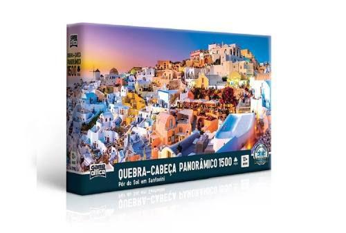 Quebra-cabeça Panorâmico 1500 Pç - ôr Do Sol Em Santorini - Gameoffice Menor preço em Quebra-cabeça Panorâmico 1500 Pç - ôr Do Sol Em Santorini - Gameoffice