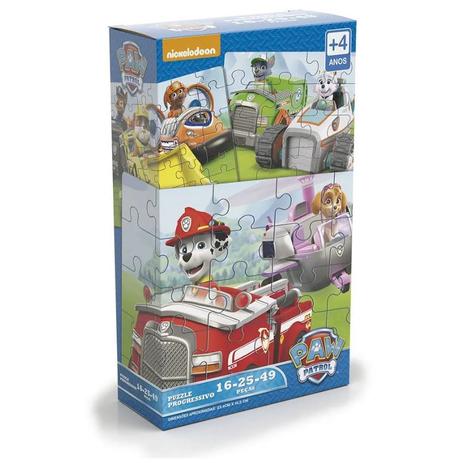 Quebra-Cabeça Patrulha Canina Carrinhos 24 Peças - Grow Menor preço em Quebra-Cabeça Patrulha Canina Carrinhos 24 Peças - Grow