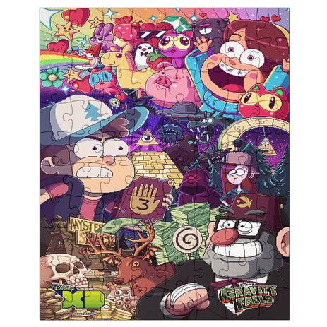 Menor preço em Quebra-Cabeça Personalizado 90 Peças - 30 cm x 20 cm Gravity Falls (BD30) - Skin t18