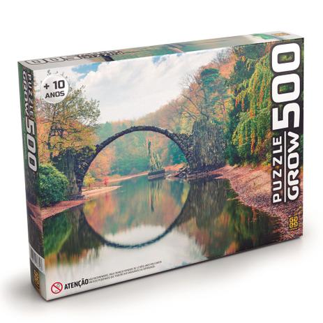 Quebra-Cabeça - Ponte Espelhada - 500 Peças - Grow Menor preço em Quebra-Cabeça - Ponte Espelhada - 500 Peças - Grow