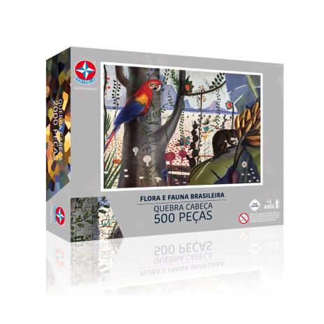 Quebra-Cabeça Portinari 500 Peças Flora E Fauna Brasileira - Estrela Menor preço em Quebra-Cabeça Portinari 500 Peças Flora E Fauna Brasileira - Estrela