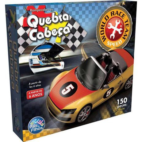 Quebra-Cabeça Premium Race 150 Peças - Pais E Filhos Menor preço em Quebra-Cabeça Premium Race 150 Peças - Pais E Filhos