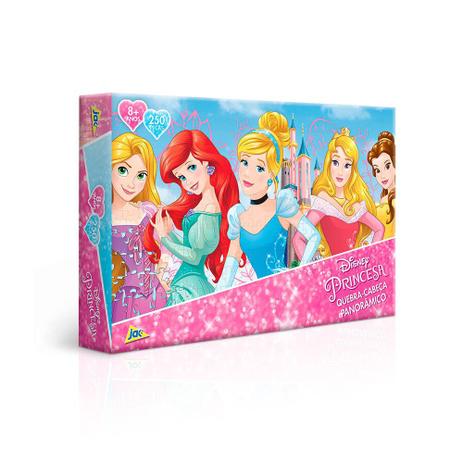 Quebra Cabeça Princesas Disney Panorâmico 250 Peças Toyster Menor preço em Quebra Cabeça Princesas Disney Panorâmico 250 Peças Toyster
