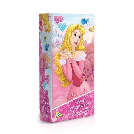 Quebra-Cabeça Princesas Metalizado Aurora 200 Peças - Toyster Menor preço em Quebra-Cabeça Princesas Metalizado Aurora 200 Peças - Toyster