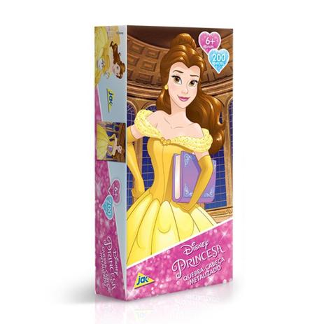 Quebra-Cabeça Princesas Metalizado Bella 200 Peças - Toyster Menor preço em Quebra-Cabeça Princesas Metalizado Bella 200 Peças - Toyster