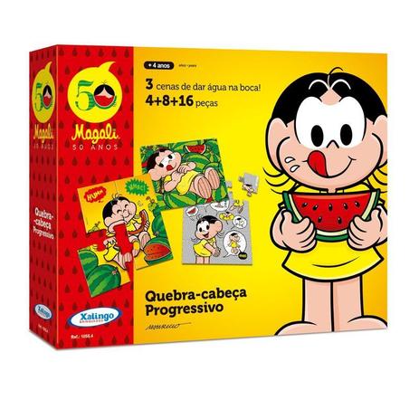 Quebra-cabeca Progressivo Magali Com 28 Pecas 1076.5 - Xalingo Menor preço em Quebra-cabeca Progressivo Magali Com 28 Pecas 1076.5 - Xalingo