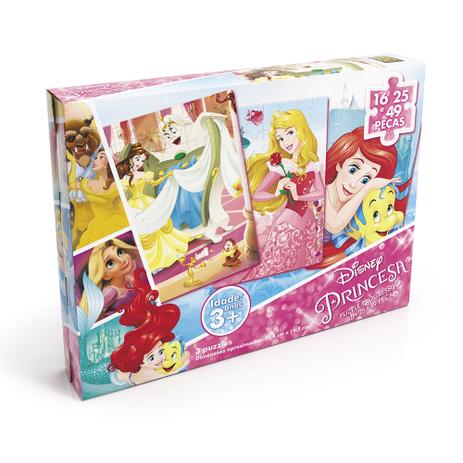 Quebra Cabeça Progressivo Puzzle Princesas Disney Grow Menor preço em Quebra Cabeça Progressivo Puzzle Princesas Disney Grow