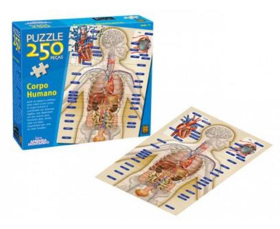 Quebra-Cabeça Puzzle 250 Peças - Corpo Humano 02443 - Grow Menor preço em Quebra-Cabeça Puzzle 250 Peças - Corpo Humano 02443 - Grow