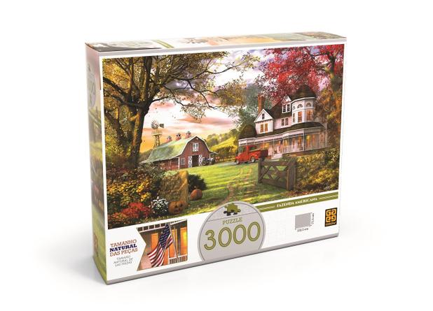 Quebra-Cabeça Puzzle 3000 Peças - Fazenda Americana - Grow Menor preço em Quebra-Cabeça Puzzle 3000 Peças - Fazenda Americana - Grow
