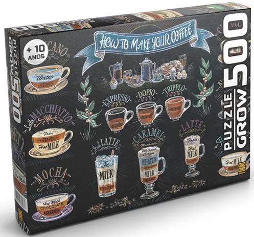 Quebra Cabeça Puzzle 500 Peças Café Gourmet - Grow Menor preço em Quebra Cabeça Puzzle 500 Peças Café Gourmet - Grow