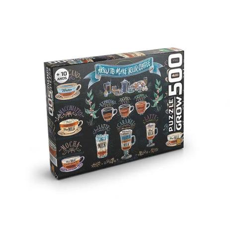 Quebra Cabeça Puzzle Café Gourmet 500 Peças Grow Menor preço em Quebra Cabeça Puzzle Café Gourmet 500 Peças Grow
