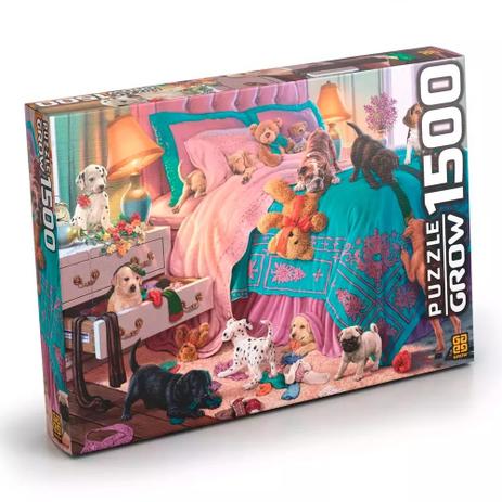 Quebra Cabeça Puzzle Filhotes em Ação 1500 Peças - Grow Menor preço em Quebra Cabeça Puzzle Filhotes em Ação 1500 Peças - Grow