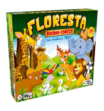 Quebra cabeça Puzzle Floresta Animada com 30 peças em MDF - 7690 - Pais e Filhos Menor preço em Quebra cabeça Puzzle Floresta Animada com 30 peças em MDF - 7690 - Pais e Filhos