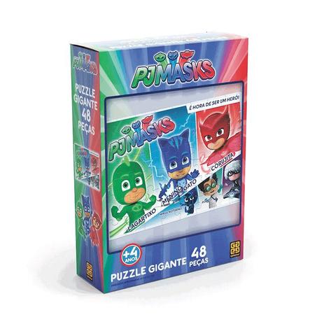 Quebra Cabeca Puzzle Gigante Pjmasks 48 Peas 3522 Grow Menor preço em Quebra Cabeca Puzzle Gigante Pjmasks 48 Peas 3522 Grow