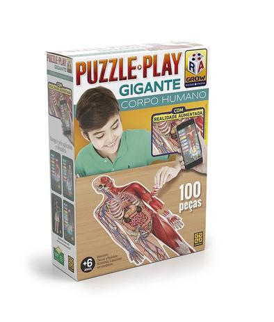 Quebra Cabeça Puzzle Play Corpo Humano Gigante Grow 03636 Menor preço em Quebra Cabeça Puzzle Play Corpo Humano Gigante Grow 03636
