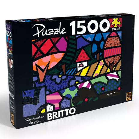Quebra Cabeça Puzzle Romero Britto Paisagem 1500 pc - Grow Menor preço em Quebra Cabeça Puzzle Romero Britto Paisagem 1500 pc - Grow
