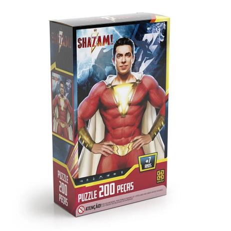 Quebra Cabeça Puzzle Shazam Dc Comics 200 Peças Grow 03757 Menor preço em Quebra Cabeça Puzzle Shazam Dc Comics 200 Peças Grow 03757
