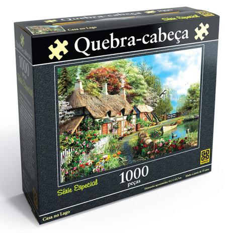 Quebra-Cabeça Puzzle Grow 1000 peças Casa no Lago - Quebra-Cabeça -  Magazine Luiza