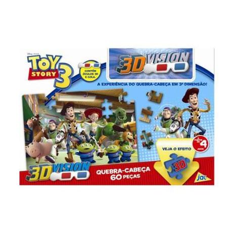 Quebra-Cabeca Toyster Toy Story 3 3D Vision 789605400 1676 9 Menor preço em Quebra-Cabeca Toyster Toy Story 3 3D Vision 789605400 1676 9
