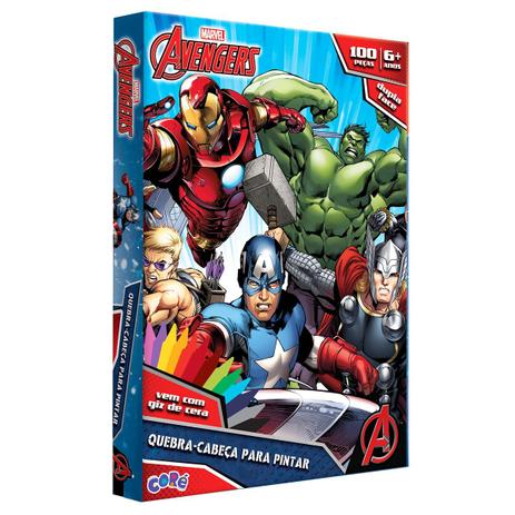 Menor preço em Quebra Cabeça Vingadores 100 Peças - Toyster