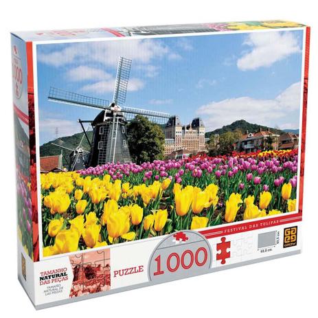 Quebra-Cabeças 1000 Peças Festival das Tulipas - Grow Menor preço em Quebra-Cabeças 1000 Peças Festival das Tulipas - Grow