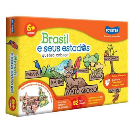 Quebra-Cabeças Brasil e Seus Estados Toyster Menor preço em Quebra-Cabeças Brasil e Seus Estados Toyster