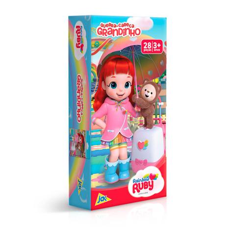Quebra-Cabeças Grandinho 28 Peças Rainbow Ruby Toyster Menor preço em Quebra-Cabeças Grandinho 28 Peças Rainbow Ruby Toyster