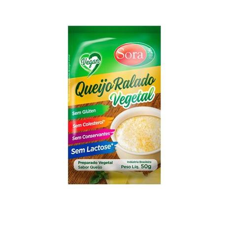 Queijo Ralado Vegetal 50g - Sora Menor preço em Queijo Ralado Vegetal 50g - Sora