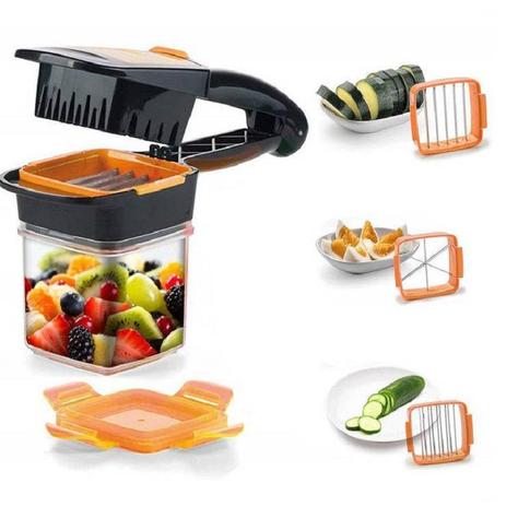 Quick Nicer Dicer Cortador Multi Fatiador 5 em 1 Plus de Legumes Frutas Verduras - Dc Importação Menor preço em Quick Nicer Dicer Cortador Multi Fatiador 5 em 1 Plus de Legumes Frutas Verduras - Dc Importação