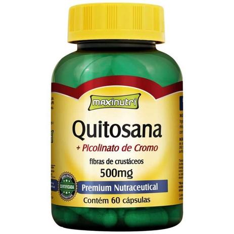 Quitosana+Picolinato de Cromo 500mg 60caps. - Maxinutri Menor preço em Quitosana+Picolinato de Cromo 500mg 60caps. - Maxinutri