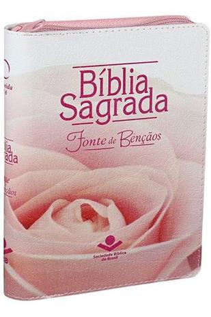 RA045LMFBZ - Bíblia Sagrada - Fonte de Bençãos - Ziper - Rosa - Sbb Menor preço em RA045LMFBZ - Bíblia Sagrada - Fonte de Bençãos - Ziper - Rosa - Sbb