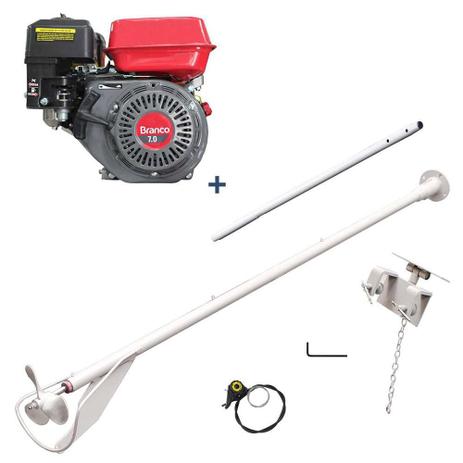 Rabeta Luxo 1,7 m para Barco com Motor Branco B4T 7,0 cv Menor preço em Rabeta Luxo 1,7 m para Barco com Motor Branco B4T 7,0 cv