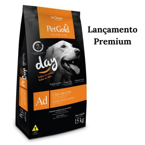 Ração Cachorro Premium Carne e Frango Pet Gold 15kg Menor preço em Ração Cachorro Premium Carne e Frango Pet Gold 15kg