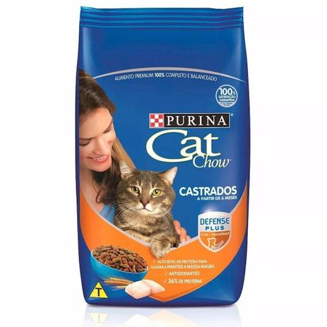Ração Cat Chow Castrados para Gatos Adultos- 10 Kg - PURINA Menor preço em Ração Cat Chow Castrados para Gatos Adultos- 10 Kg - PURINA
