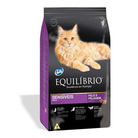 Ração Equilíbrio Gatos com Pele Sensível Adultos- 1.5 Kg - Total Menor preço em Ração Equilíbrio Gatos com Pele Sensível Adultos- 1.5 Kg - Total