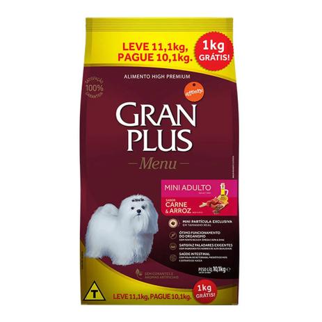 Ração Guabi Gran Plus Menu Mini Sabor Carne e Arroz para Cães Adultos de Raças Pequenas é boa?