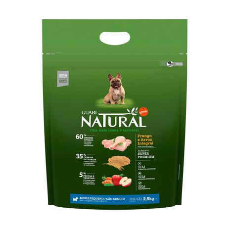 Ração Guabi Natural Cães Adultos Raças Pequenas Frango e Arroz 2,5 Kg Menor preço em Ração Guabi Natural Cães Adultos Raças Pequenas Frango e Arroz 2,5 Kg