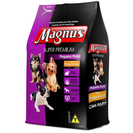 Ração Magnus Super Premium Adulto Peq. Porte Frango e Arroz 10,1kg Menor preço em Ração Magnus Super Premium Adulto Peq. Porte Frango e Arroz 10,1kg