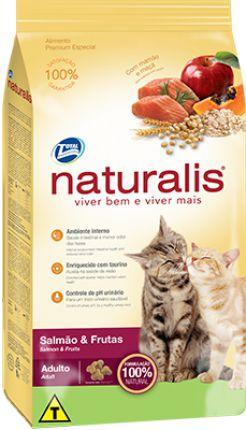 Menor preço em Ração Naturalis Gatos Adultos Salmão e Frutas Total Alimentos-1 Kg