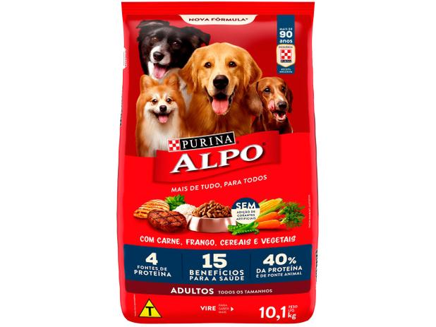 Ração para Cachorro Alpo Receitas Caseiras Adulto - Carne Grelhada com Vegetais 10,1kg