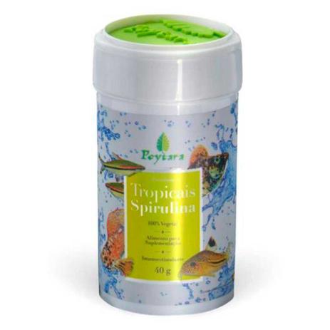 Ração Para Peixes Poytara Tropicais Spirulina 40g Menor preço em Ração Para Peixes Poytara Tropicais Spirulina 40g