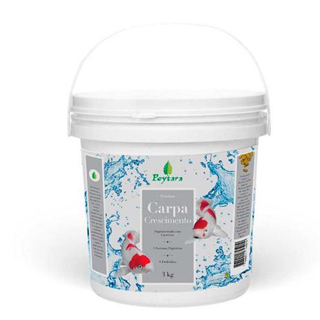 Ração Poytara Carpa Crescimento 3kg - Balde Menor preço em Ração Poytara Carpa Crescimento 3kg - Balde