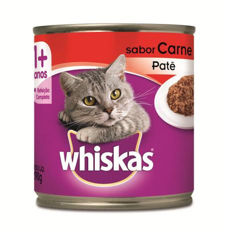 Ração Úmida Whiskas Lata para Gatos Adultos Sabor Carne 290g - Pedigree Menor preço em Ração Úmida Whiskas Lata para Gatos Adultos Sabor Carne 290g - Pedigree