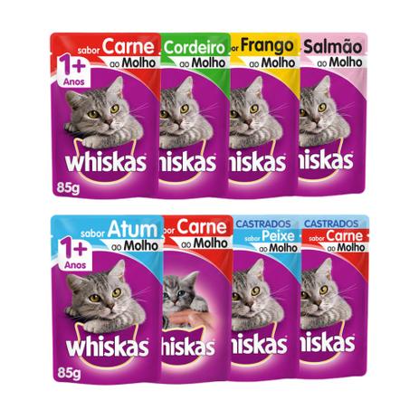 Ração Whiskas Sachê Filhote/Adulto Vários Sabores Combo 10Un Menor preço em Ração Whiskas Sachê Filhote/Adulto Vários Sabores Combo 10Un