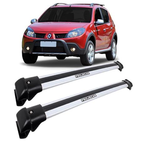 Rack Bagageiro Teto Sandero Stepway Prata Aluminio - Sp rack Menor preço em Rack Bagageiro Teto Sandero Stepway Prata Aluminio - Sp rack