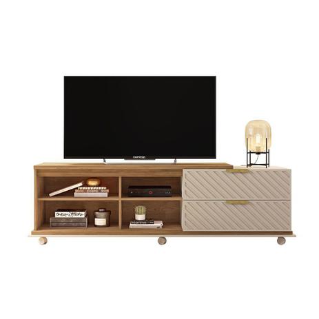 Rack Bancada Harmony para TVs de 75” Caemmun Buriti/Off White Menor preço em Rack Bancada Harmony para TVs de 75” Caemmun Buriti/Off White