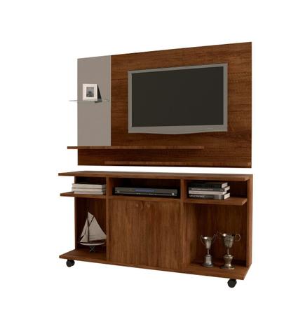 Rack Bancada JB 5091 com Painel JB 5008 Caramelo - JB Bechara Menor preço em Rack Bancada JB 5091 com Painel JB 5008 Caramelo - JB Bechara
