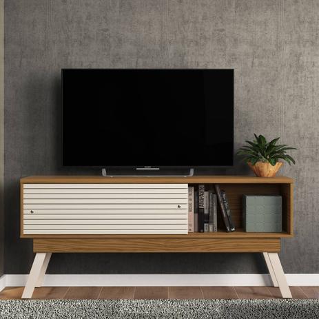 Rack Bancada p/ TV 65” Madetec Frizz 1.5 Naturale / Off White Menor preço em Rack Bancada p/ TV 65” Madetec Frizz 1.5 Naturale / Off White