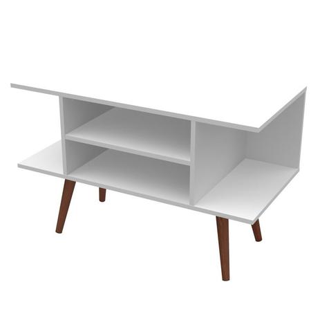 Rack Bancada para TV até 32 Pol. Doka Valentinna Branco/Imbuia - Artesano Menor preço em Rack Bancada para TV até 32 Pol. Doka Valentinna Branco/Imbuia - Artesano